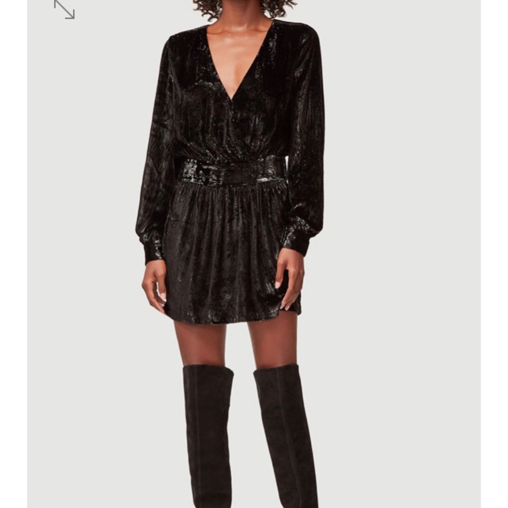 BRAND NEW ! NEVER WORN FRAME Metallic Velvet Dress
